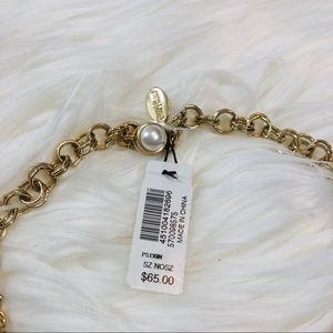 White House Black Market Jewelry - WHBM Pearl, Pink & Gold Charm Necklace White House Black Market Jewelry - WHBM Pearl, Pink & Gold Charm Necklace